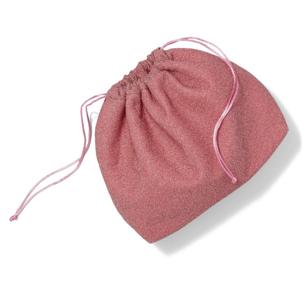 Pink Sparkly Drawstring Makeup Pouch